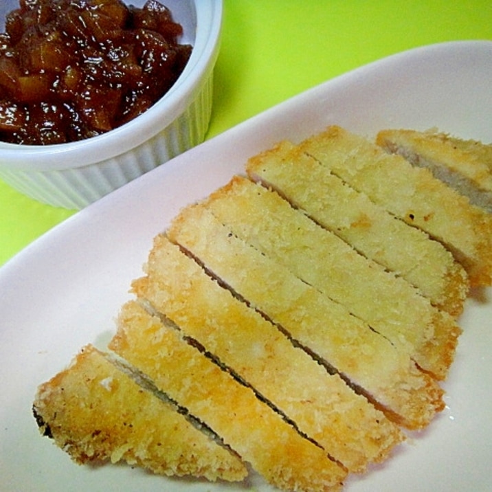 りんごシナモンソースのとんかつ レシピ 作り方 By Mint74 楽天レシピ りんごシナモンソースのとんかつ レシピ 作り方 By Mint74 楽天レシピ